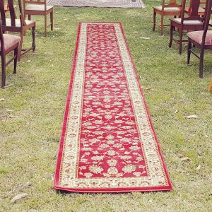 Red Persian aisle runner