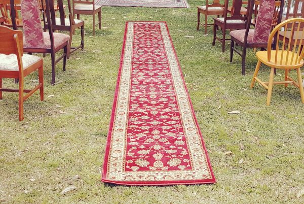 Red Persian aisle runner