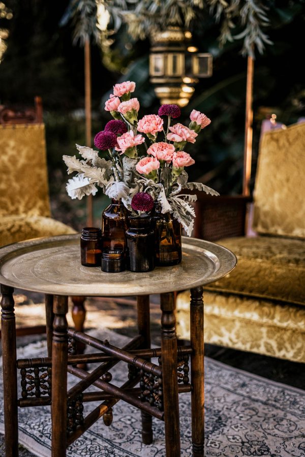 Brass topped table