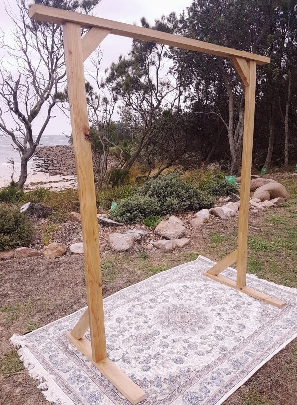 Natural timber arbour