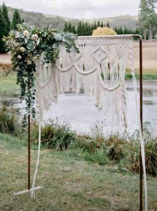 Copper arbour with macrame 1