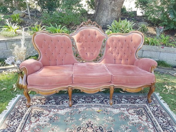 Dusty rose 3 seater 2