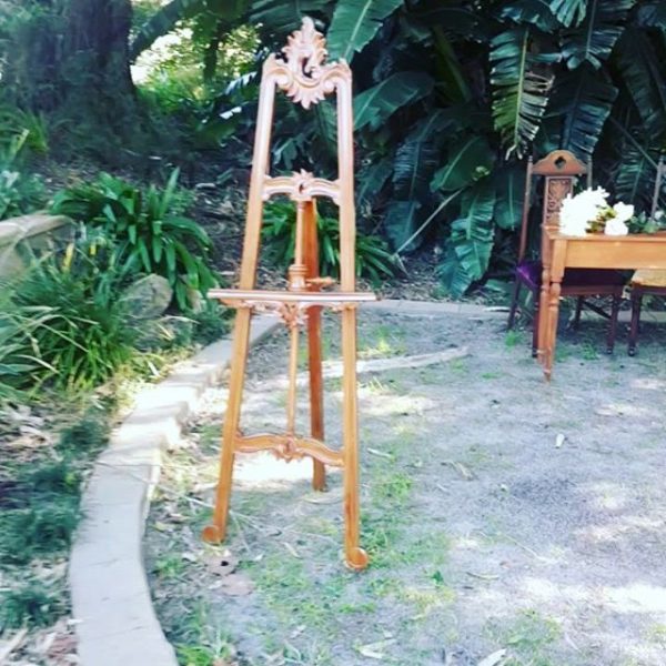 Wood carved easel 1